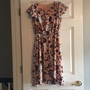 Ann Taylor Loft pink floral dress.  Size XS